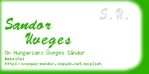 sandor uveges business card